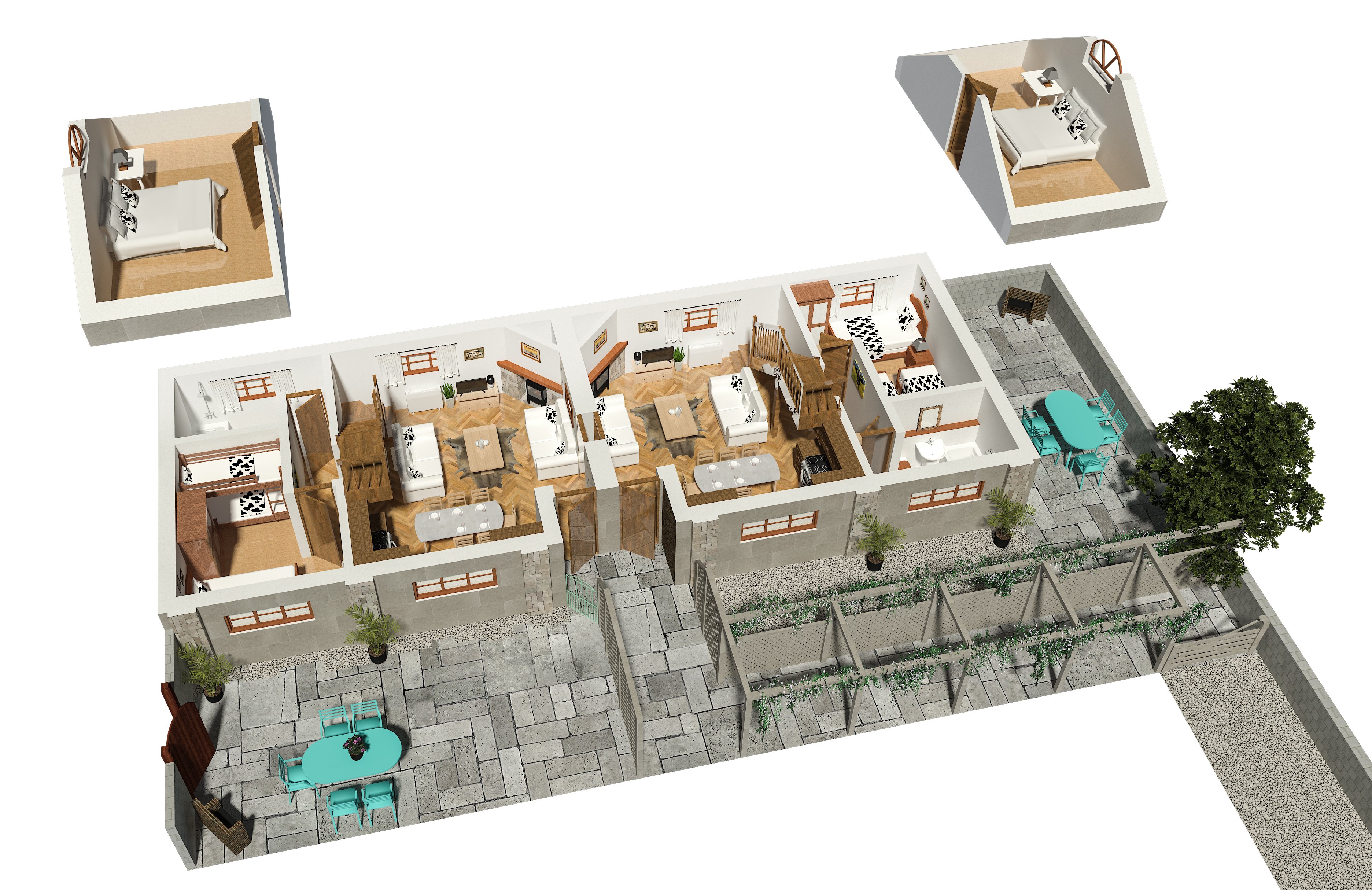 Expanded view of Cow Byre 1 and 2